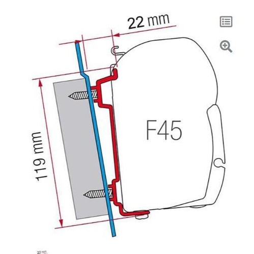 Fiamma awning brackets transit - brackets,