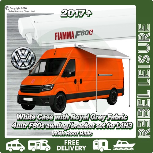 Fiamma f80s white - 4m, awning